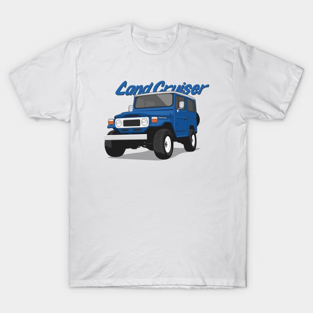 Land cruiser fj40 hardtop off road blue T-Shirt by creative.z